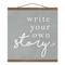 Write Your Own Story 16" x 16" Teak Hanging Canvas